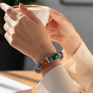 Boutique-Handmade Clay Beaded Bracelet